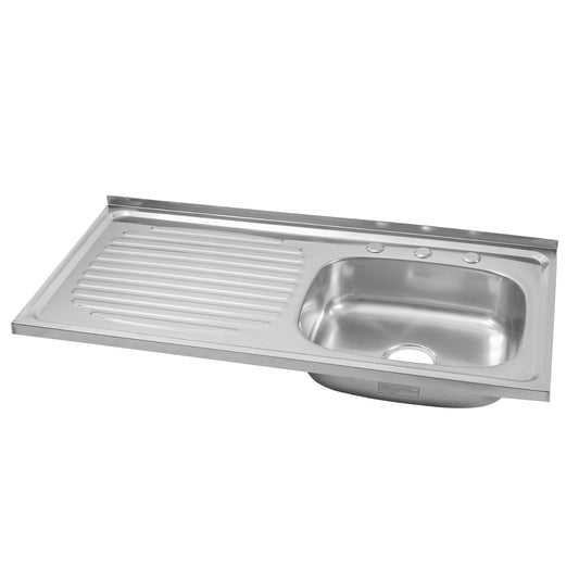Lavaplatos De Sobreponer Poceta Derecha 100 X 50 Cm Para Mezclador