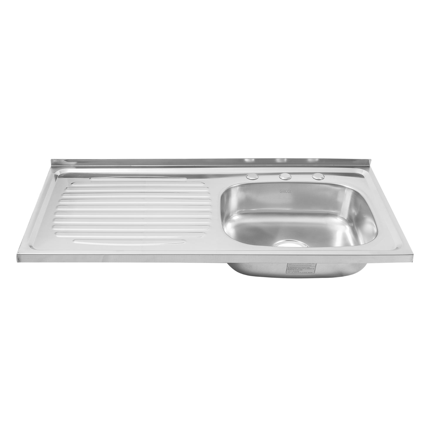 Lavaplatos De Sobreponer Poceta Derecha 100 X 50 Cm Para Mezclador