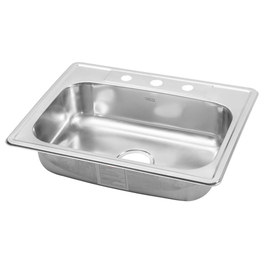 Lavaplatos Acero de Empotrar 62 X 48 Cms tres Huecos