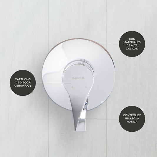 Monomando Ducha Sion Negro