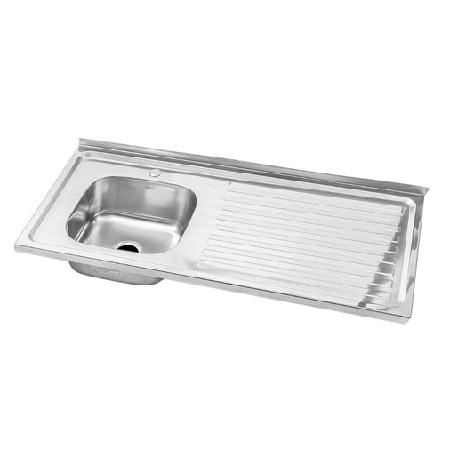 Combo Lavaplatos Acero 100 X 50 De Sobreponer Poceta Izquierda Un Hueco