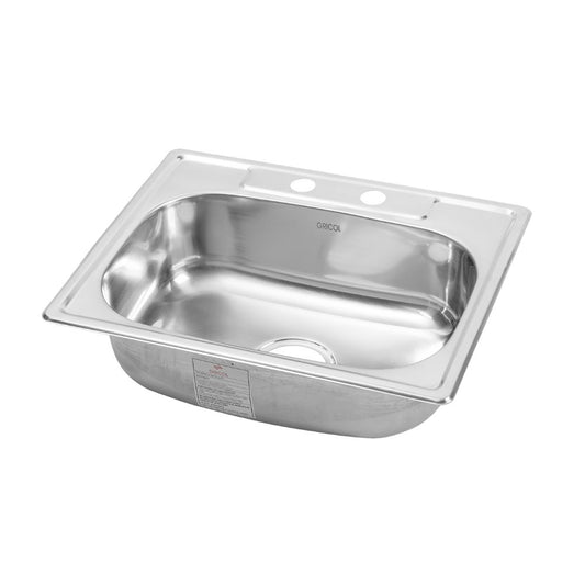 Combo Lavaplatos Acero 53 x 43 de Empotrar dos Huecos