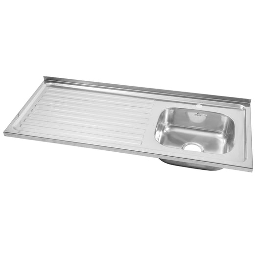 Kit Lavaplatos Acero de 120 x 50 de sobreponer Poceta Derecha un hueco