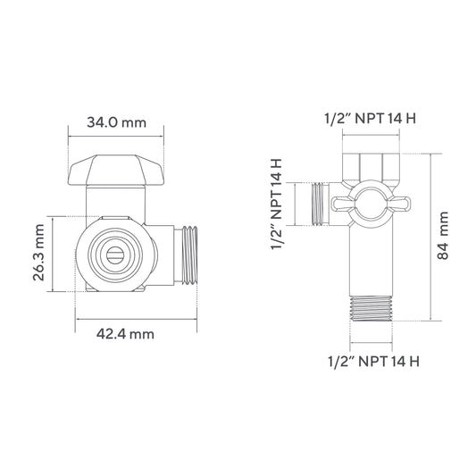 Desviador Largo Para Regadera Y Teleducha