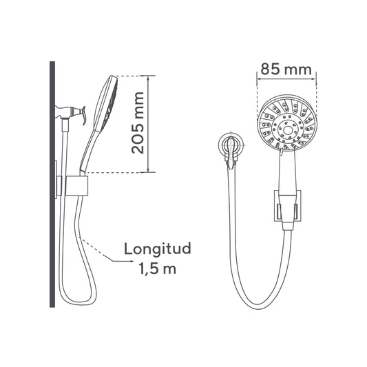 Teleducha Con Tres Funciones Incluye Llave Móvil