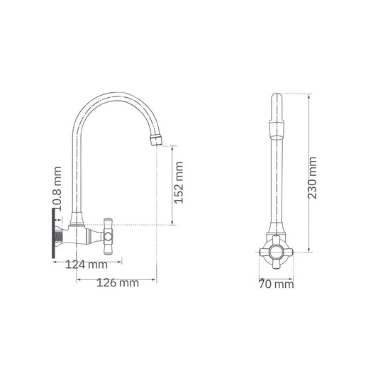 Llave Móvil Pared C Helvetia