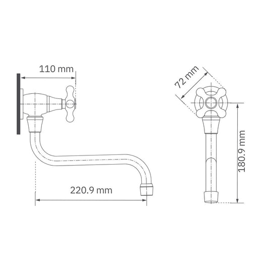 Llave Móvil Pared S Calima