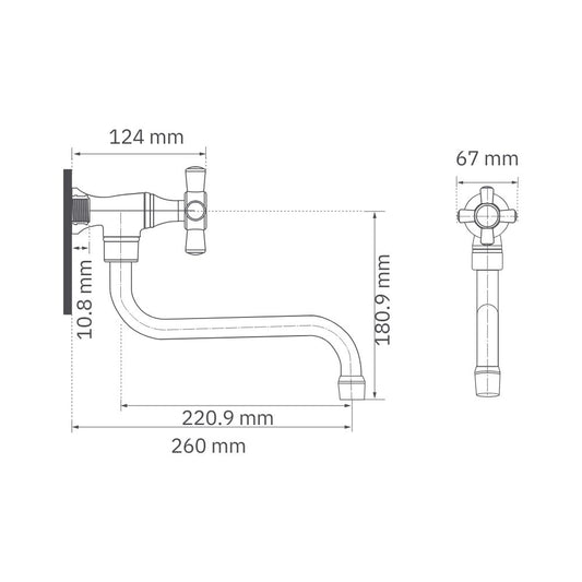 Llave Móvil Pared S Helvetia