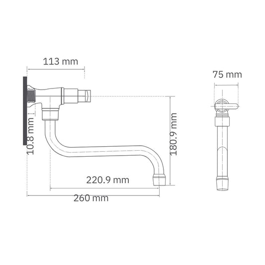 Llave Móvil Pared S Piana