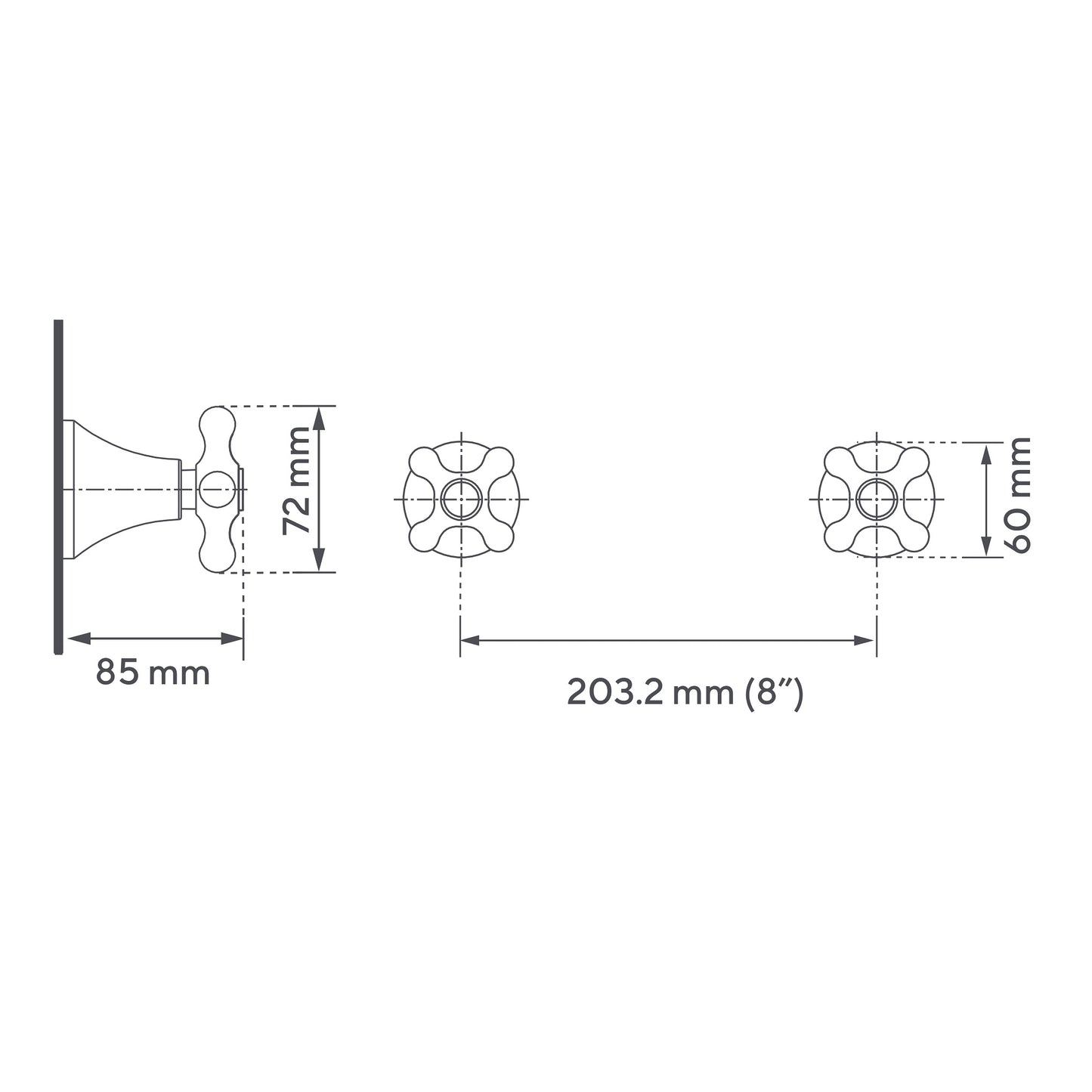 Mezclador Ducha 8" Calima