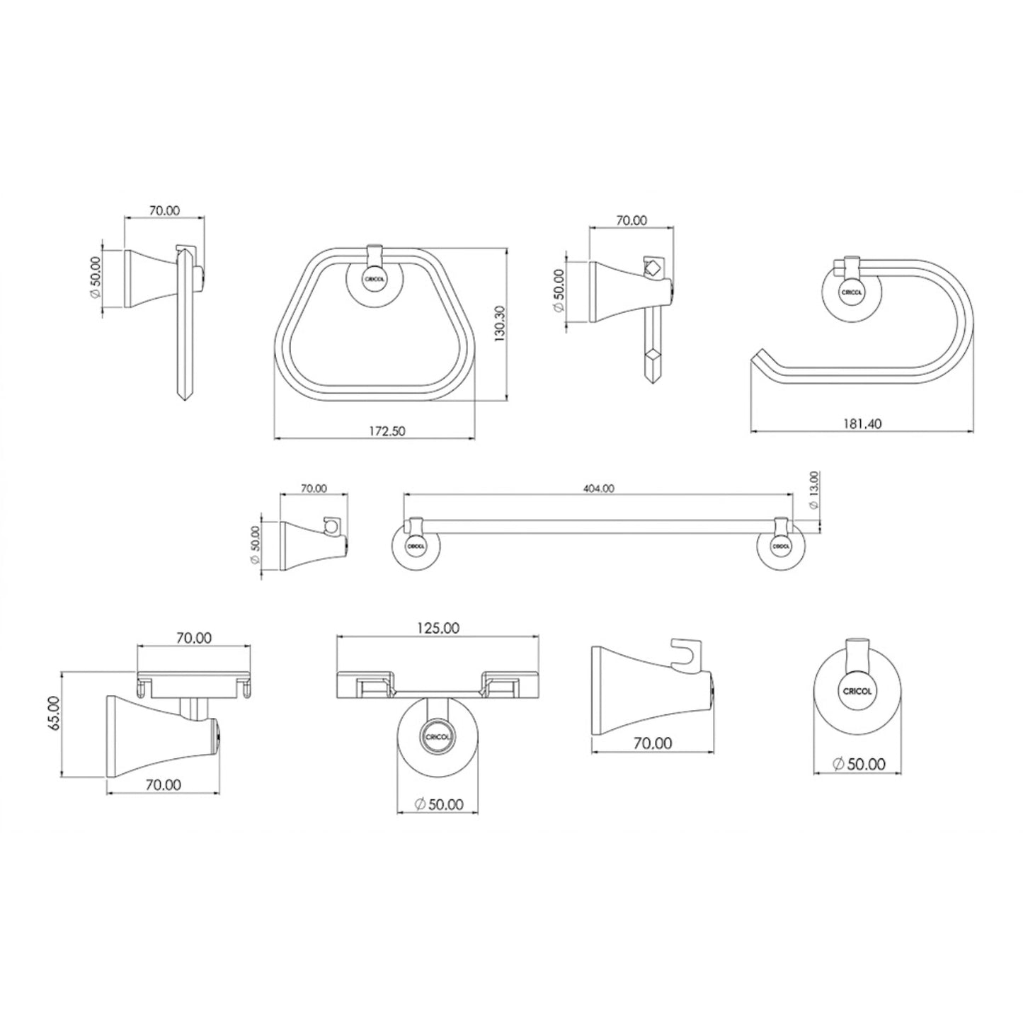 Kit Accesorios 5 Piezas Contempra