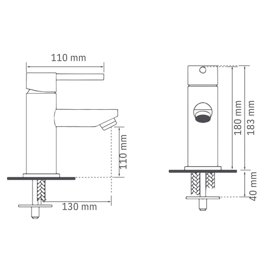 Monomando Lavamanos Bajo Vivaldi