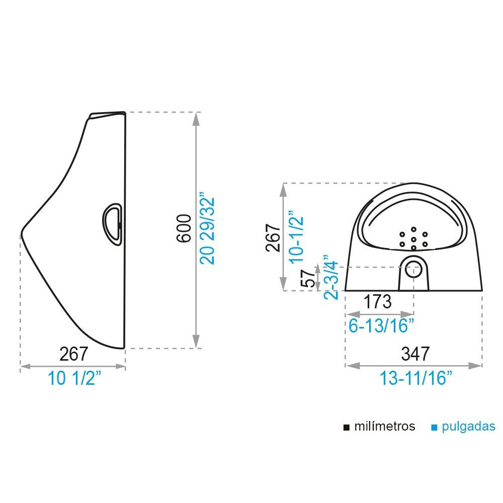 Orinal Conexión Superior 0,5 Lpf