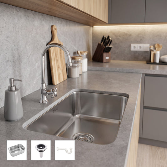KIT Lavaplatos Acero 50 x 34 de Submontar