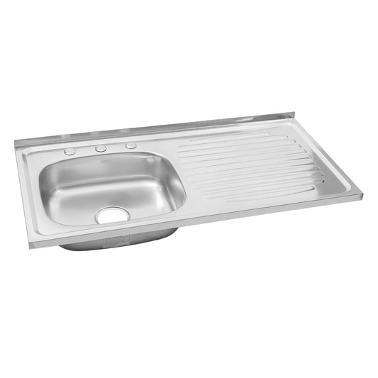 Lavaplatos Sobreponer Poceta Izquierda 100 X 50 Cm Para Mezclador