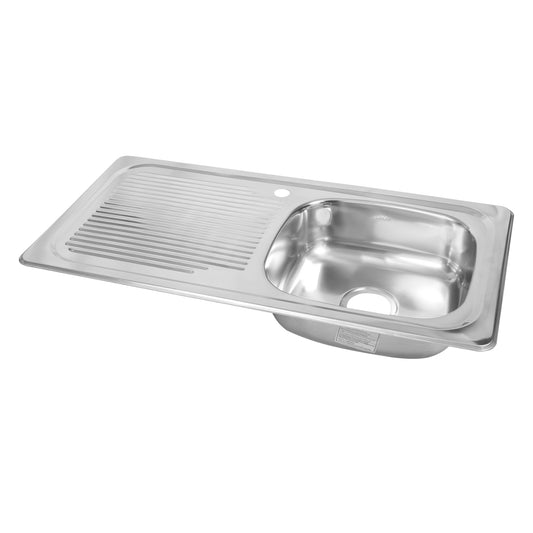 Lavaplatos Acero De 94 X 48 Poceta Derecha un Hueco