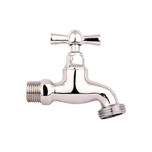 Llave Manguera Metálica Cromada