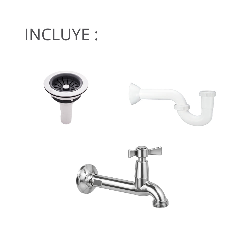 Combo Lavaplatos Acero  60 x 40 de Empotrar