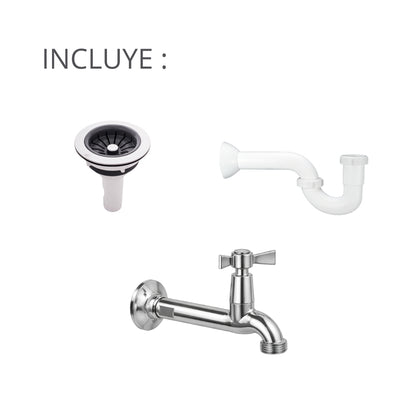 Combo Lavaplatos Acero  60 x 40 de Empotrar