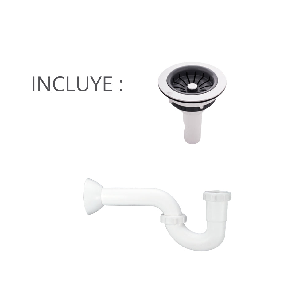Kit Lavaplatos Acero  43 x 43  de Submontar