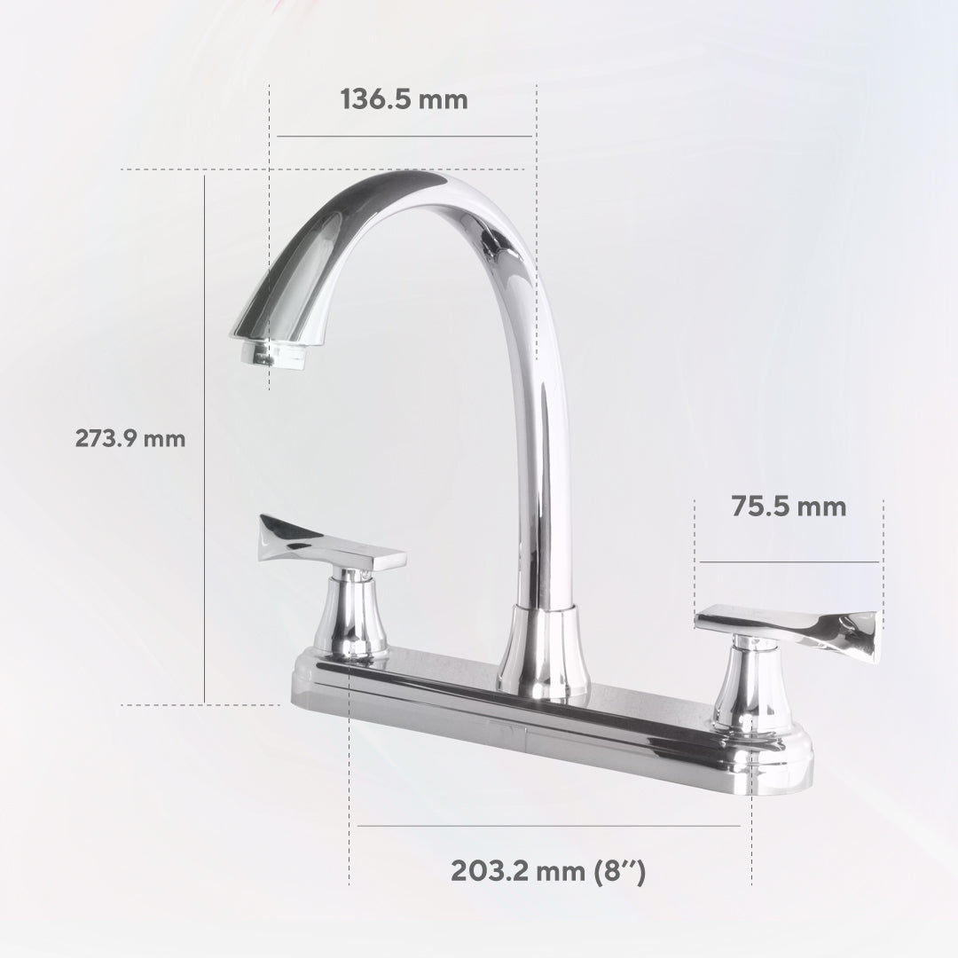 Mezclador Lavaplatos 8" Pristina