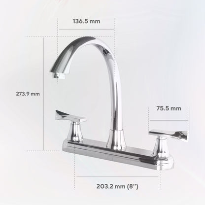 Mezclador Lavaplatos 8" Pristina