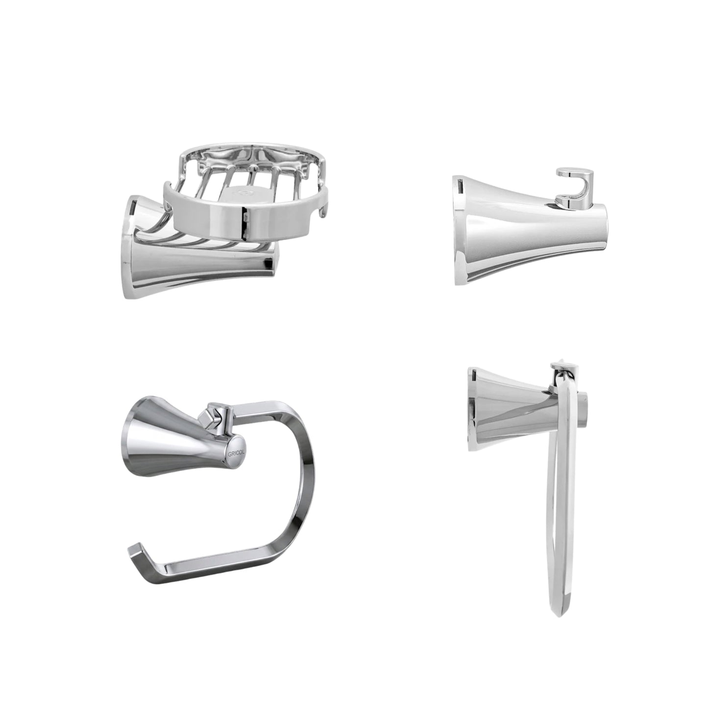 Kit Accesorios 4 Piezas Contempra (Toallero Aro)