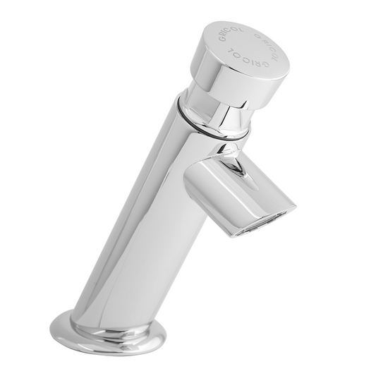Llave push tubular Lugo Gricol ref. IL-PU06-11BC en tres cuartos, con el logo grabado en el pulsador