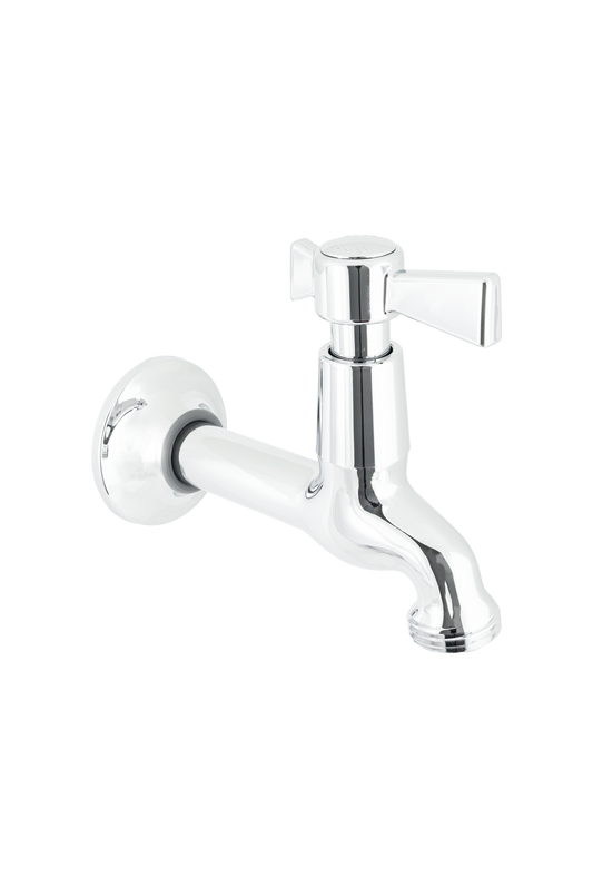 Llave Extensión Manguera Plástica Cromada 1/4 De Giro Bajo Consumo