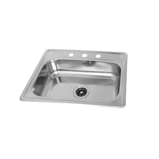 Kit Lavaplatos Acero 62 x 48  de Empotrar Tres Huecos