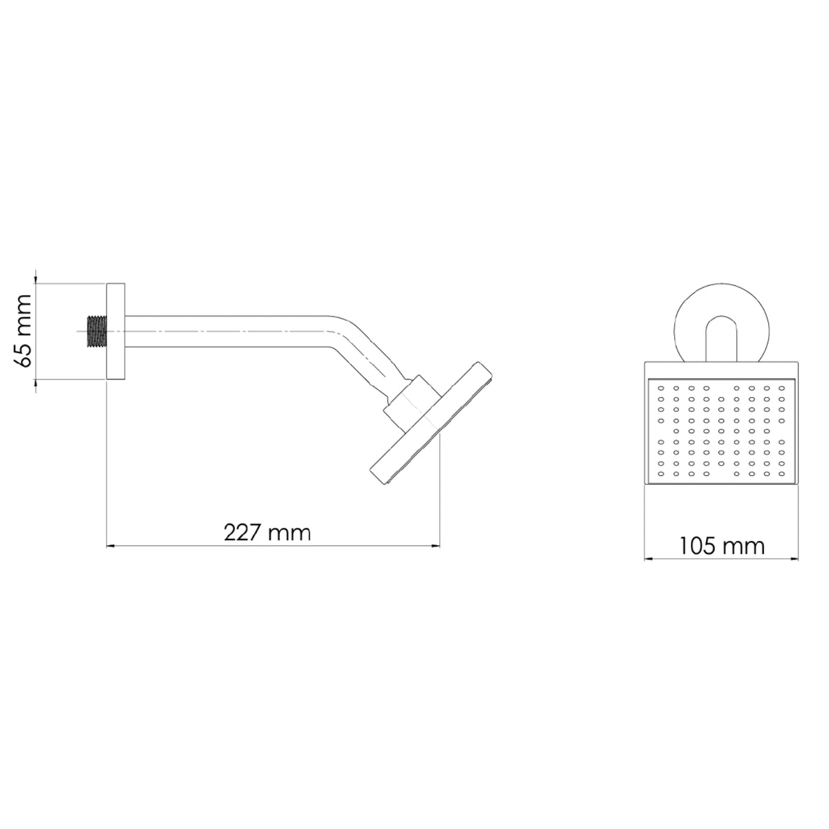 Regadera Vico ⧄ 10,5 cm Negra Bajo Consumo