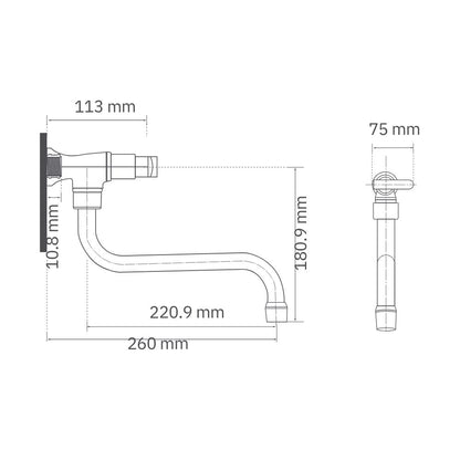 Llave Móvil Pared S Piana