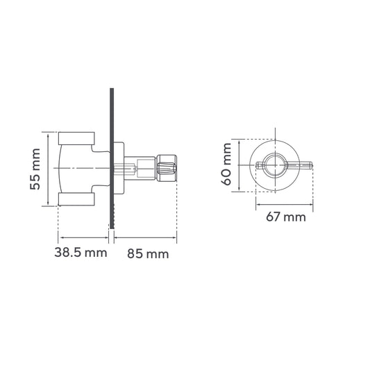 Registro Ducha Helix Pala
