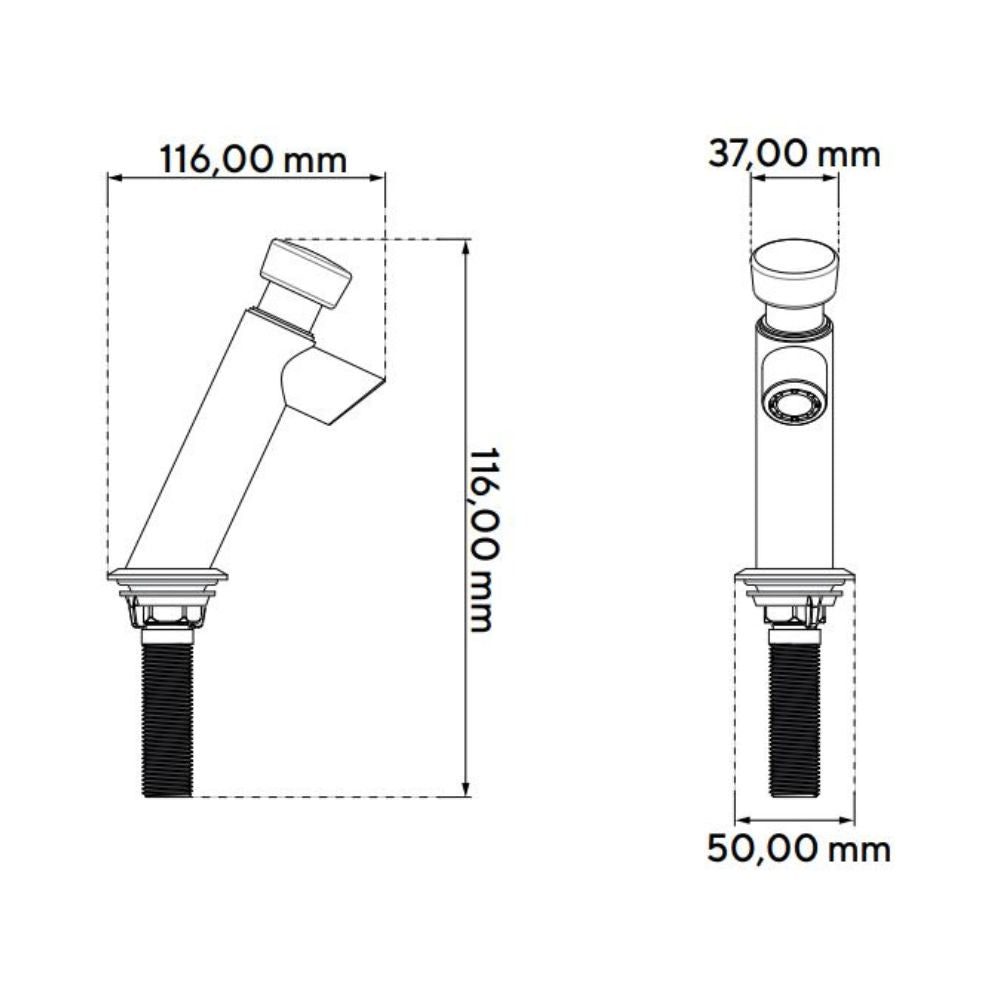 Llave Lavamanos Tubular Bajo Consumo