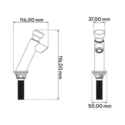 Llave Lavamanos Tubular Bajo Consumo