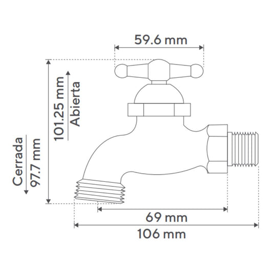 Llave Manguera Plástica Blanca