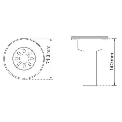 Canastilla 2" Inoxidable Para Lavaplatos