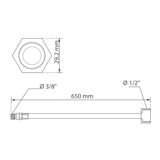 Conector Monomando Con Tuerca Metálica