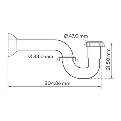 Sifón P 1 1/2" - 1 1/4 " Blanco