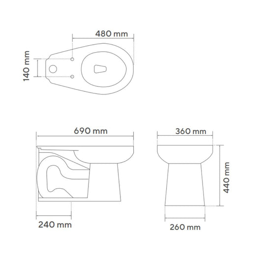Taza De Sanitario Cs Handicap 4.8 Lpf